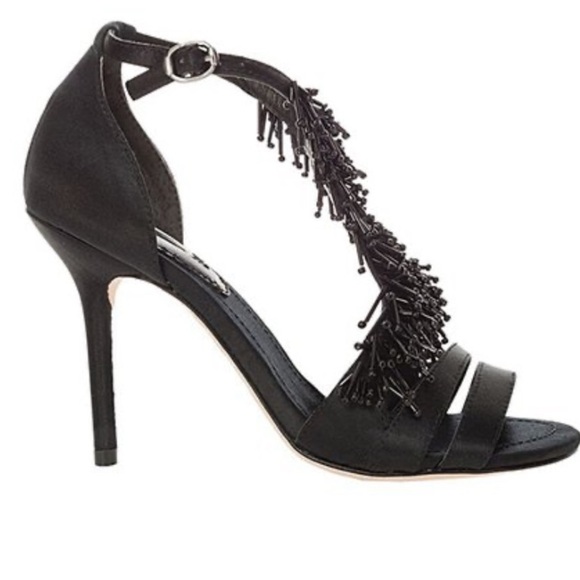 LEON MAX Shoes - - Leon Max Womens Black Samba Beaded Heels Pump  Size 10 NWT night out wedding